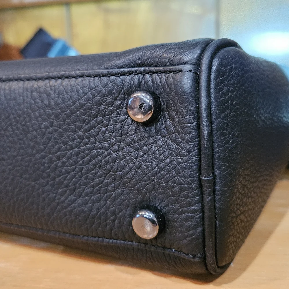 Authentic COACH Graham Structured Briefcase – Black Pebble Leather (Laptop Bag) - Picture 7 of 16